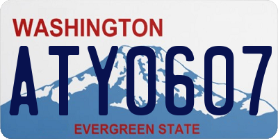WA license plate ATY0607