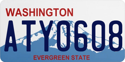 WA license plate ATY0608