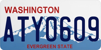 WA license plate ATY0609