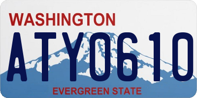 WA license plate ATY0610