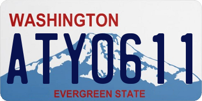 WA license plate ATY0611