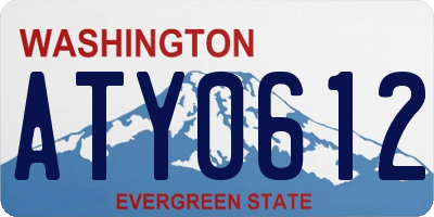 WA license plate ATY0612