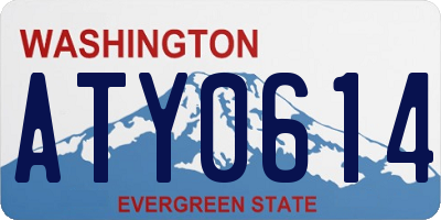 WA license plate ATY0614