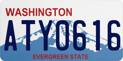 WA license plate ATY0616