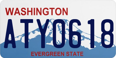 WA license plate ATY0618