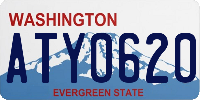 WA license plate ATY0620