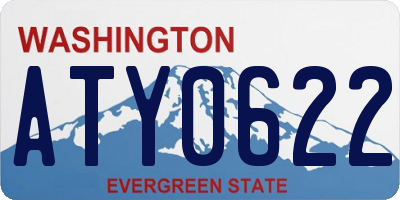 WA license plate ATY0622