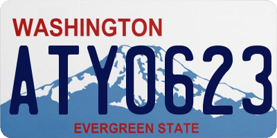 WA license plate ATY0623