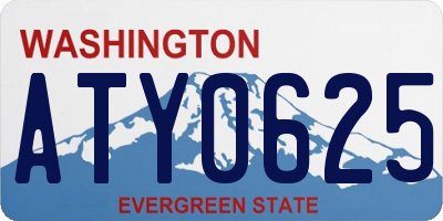WA license plate ATY0625