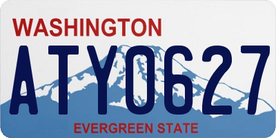 WA license plate ATY0627
