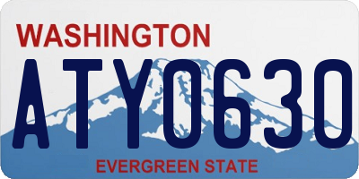 WA license plate ATY0630