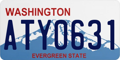 WA license plate ATY0631