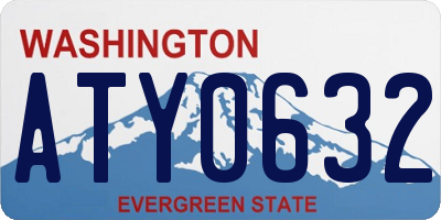 WA license plate ATY0632