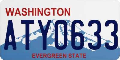 WA license plate ATY0633
