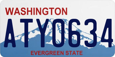 WA license plate ATY0634