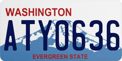 WA license plate ATY0636