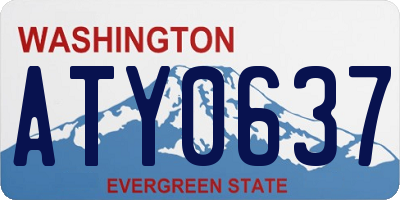 WA license plate ATY0637