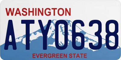 WA license plate ATY0638