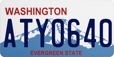 WA license plate ATY0640