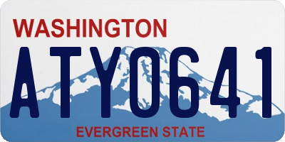 WA license plate ATY0641