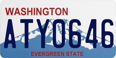 WA license plate ATY0646