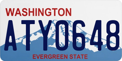 WA license plate ATY0648