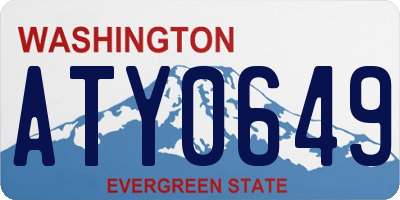 WA license plate ATY0649