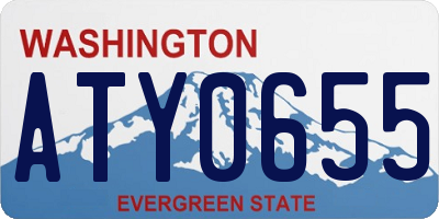 WA license plate ATY0655