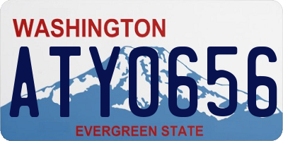 WA license plate ATY0656