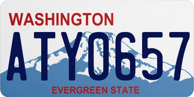 WA license plate ATY0657
