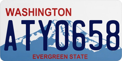 WA license plate ATY0658