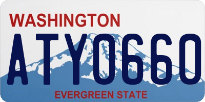 WA license plate ATY0660