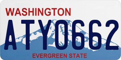 WA license plate ATY0662