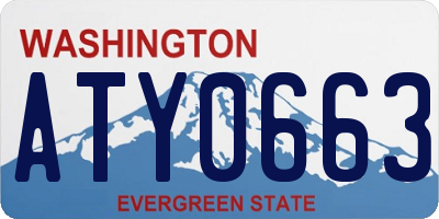WA license plate ATY0663