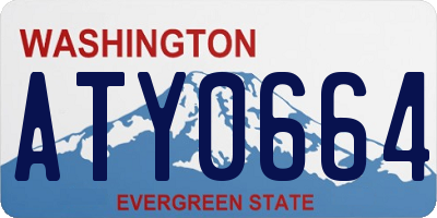 WA license plate ATY0664