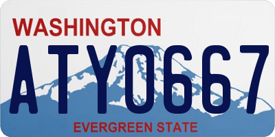 WA license plate ATY0667