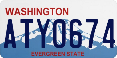 WA license plate ATY0674