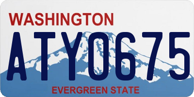 WA license plate ATY0675