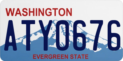 WA license plate ATY0676