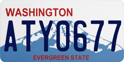 WA license plate ATY0677
