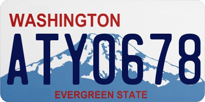 WA license plate ATY0678