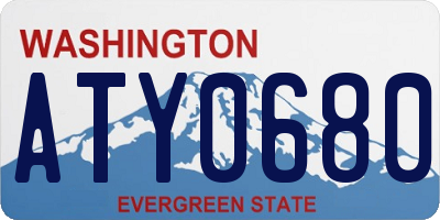 WA license plate ATY0680