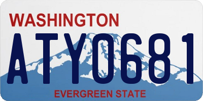 WA license plate ATY0681