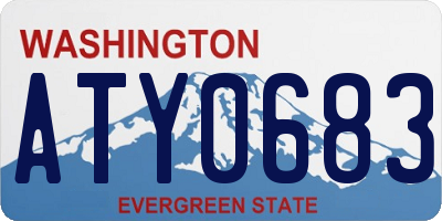 WA license plate ATY0683