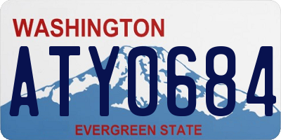 WA license plate ATY0684