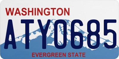 WA license plate ATY0685