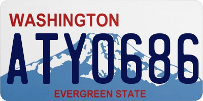 WA license plate ATY0686