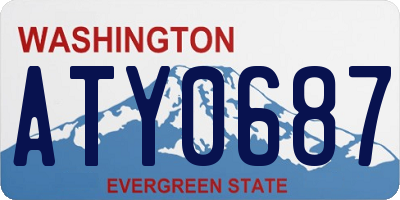 WA license plate ATY0687