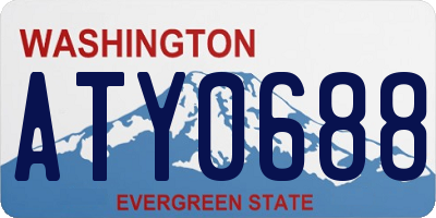 WA license plate ATY0688
