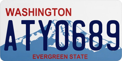 WA license plate ATY0689
